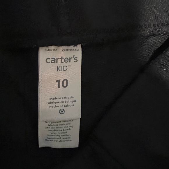 Carters NWT black joggers and 1 Gray joggers 1 x cotton - Picture 3 of 4